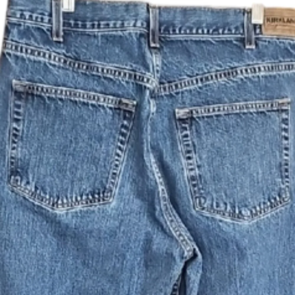 Kirkland Signature Classic Blue Denim Jeans 100% cotton 34x30